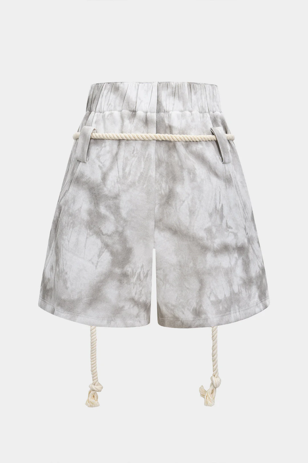 Watercolor Print Tie-Up Shorts