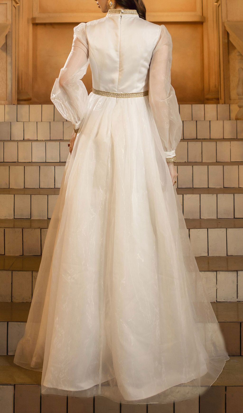 Long Sleeve Mesh Maxi Dress